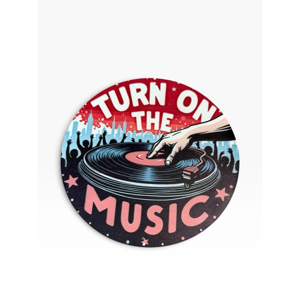 New Novelty Collectible Metal Sign TURN ON THE MUSIC record